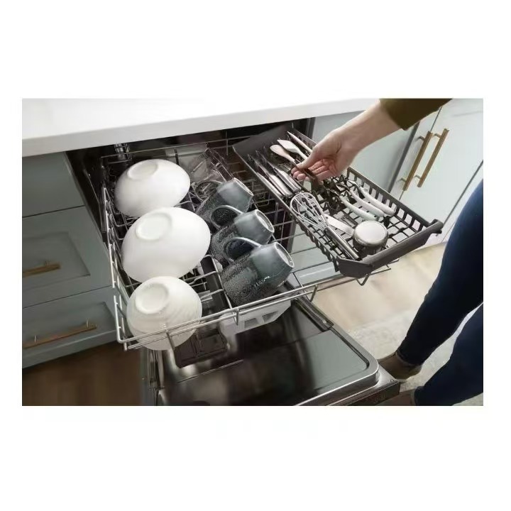 Whirlpool 24 in. Built-In Tall Tub Dishwasher in Fingerprint Resistant Stainless Steel with Washing 3rd Rack, 41 DBA