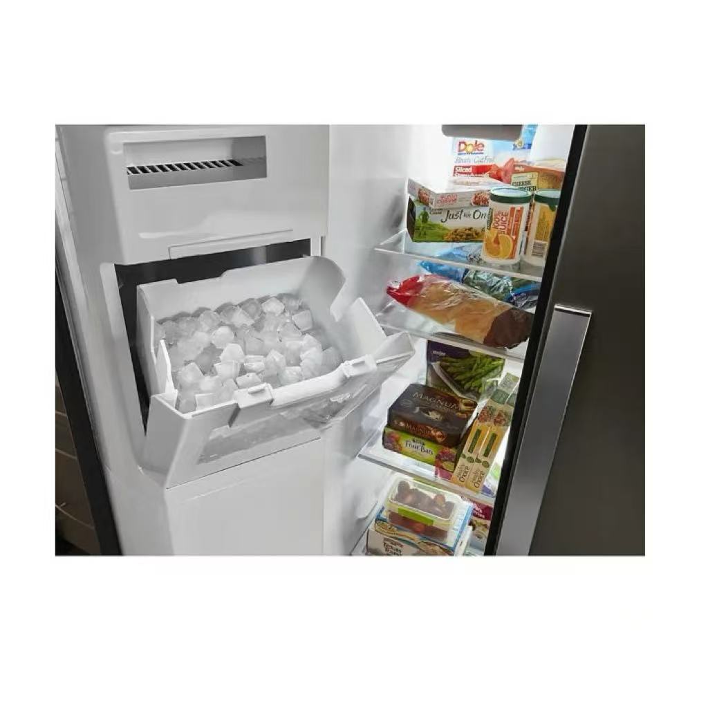 Whirlpool - 28.4 Cu. Ft. Side-by-Side Refrigerator with In-Door-Ice Storage - Fingerprint Resistant Stainless Steel