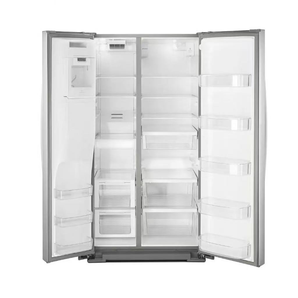 Whirlpool - 28.4 Cu. Ft. Side-by-Side Refrigerator with In-Door-Ice Storage - Fingerprint Resistant Stainless Steel