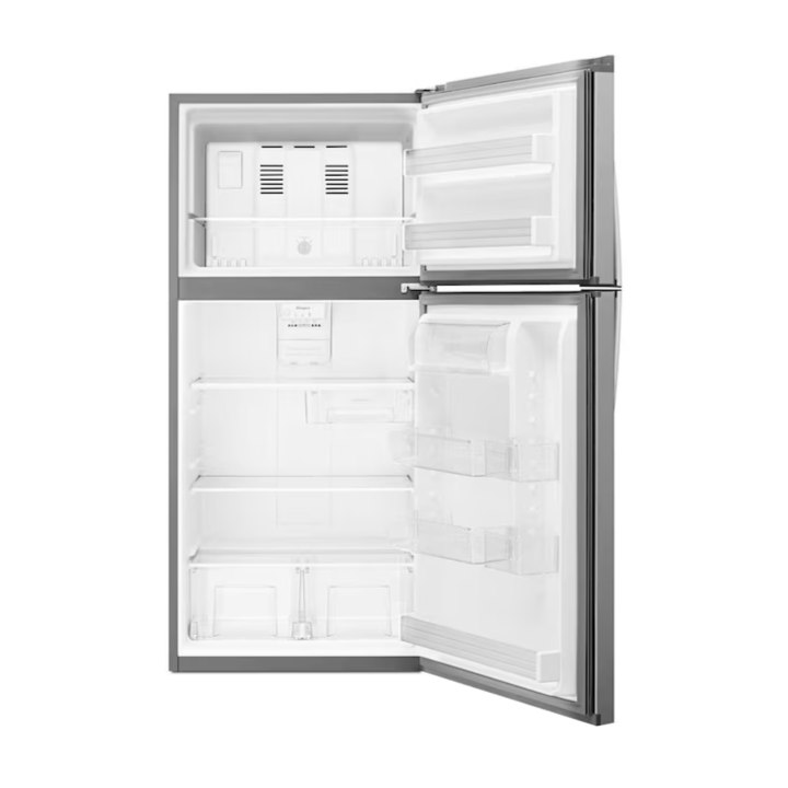 Whirlpool 19.1-cu ft Top-Freezer Refrigerator ( Monochromatic Stainless Steel ) ENERGY STAR Certified