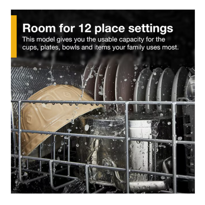 Whirlpool Eco Series 24-in Top Control Built-in Dishwasher ( White ) , 55-Decibel Standard Sound Level