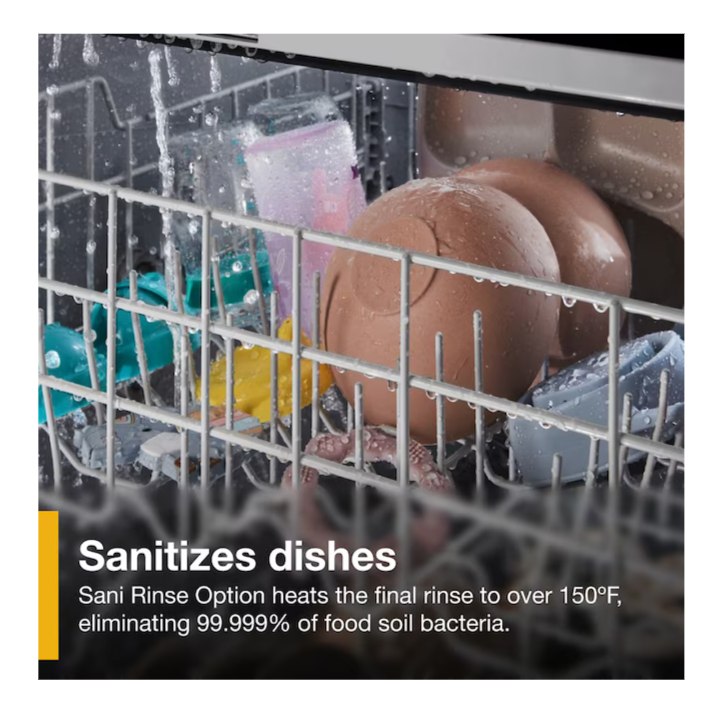 Whirlpool 24-in Front Control Built-in Dishwasher ( White ) ENERGY STAR, 57-Decibel Standard Sound Level