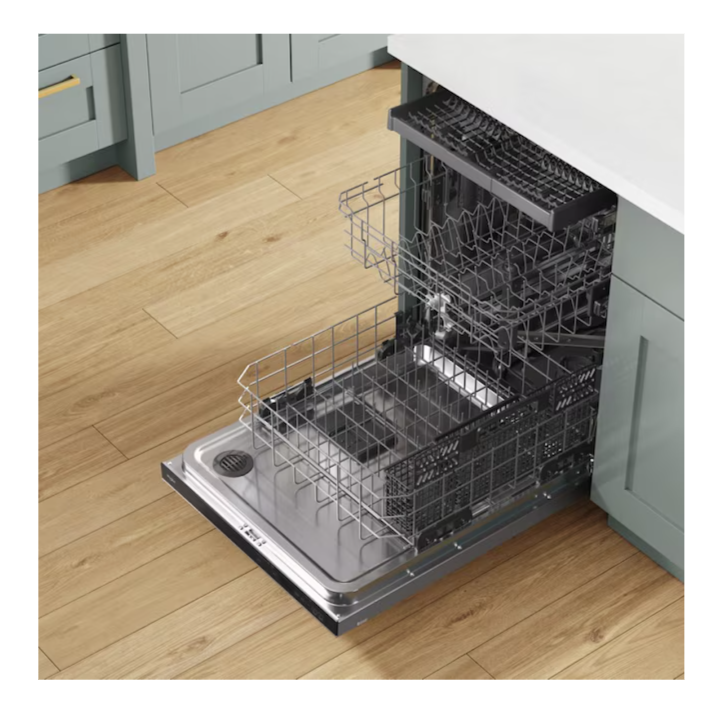Whirlpool Eco Series 24-in Top Control Built-in Dishwasher With Third Rack ( Fingerprint Resistant Stainless Steel ) , 47-Decibel Very Quiet Sound Level