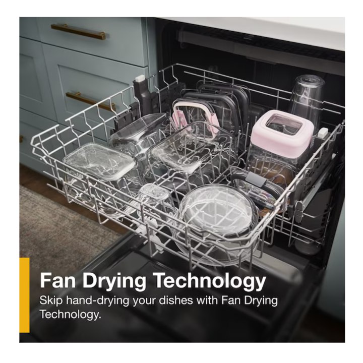 Whirlpool Eco Series 24-in Top Control Built-in Dishwasher With Third Rack ( Fingerprint Resistant Stainless Steel ) , 51-Decibel Standard Sound Level