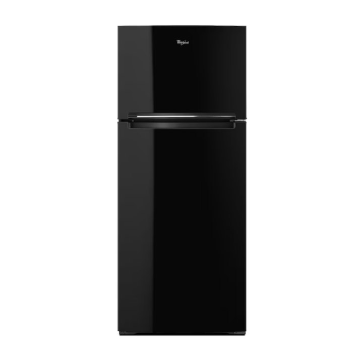 Whirlpool Flexible Storage Bin 17.6-cu ft Top-Freezer Refrigerator ( Black )