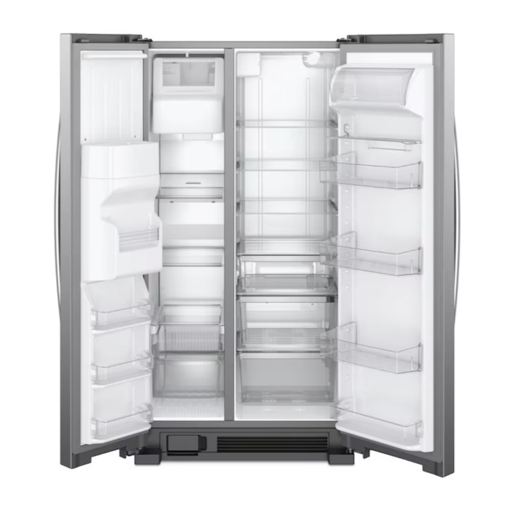 Whirlpool In Door Can Caddy 21.4-cu ft Side-by-Side Refrigerator with Ice Maker ,Water and Ice Dispenser ( Fingerprint Resistant Stainless Finish )