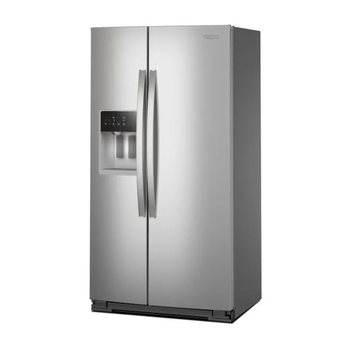 Whirlpool 20.85-cu ft Counter-Depth Side-by-Side Refrigerator with Ice Maker ,Water and Ice Dispenser ( Fingerprint Resistant Stainless Finish )
