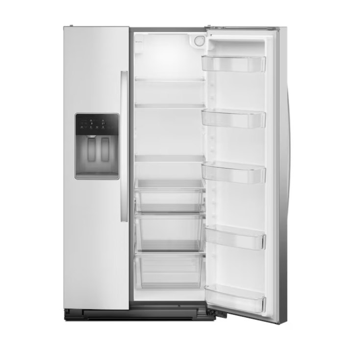 Whirlpool 20.85-cu ft Counter-Depth Side-by-Side Refrigerator with Ice Maker ,Water and Ice Dispenser ( Fingerprint Resistant Stainless Finish )
