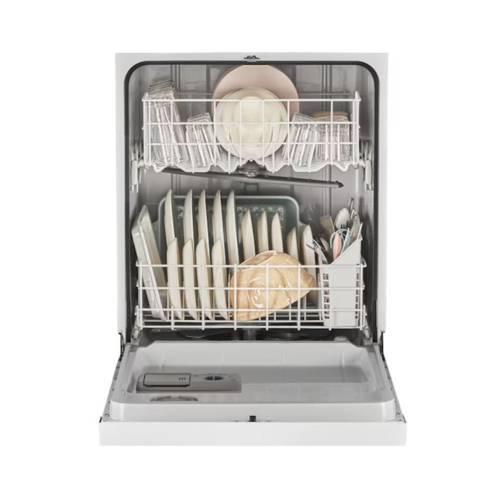 Whirlpool 24-in Front Control Built-in Dishwasher ( White ) ENERGY STAR, 57-Decibel Standard Sound Level