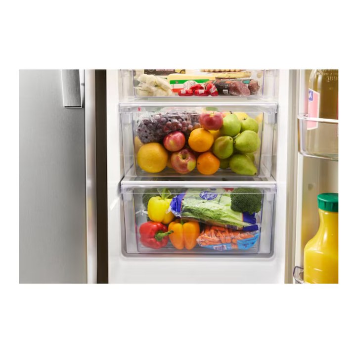 Whirlpool 28.7-cu ft Side-by-Side Refrigerator with Ice Maker ,Water and Ice Dispenser ( Fingerprint Resistant Stainless Finish )