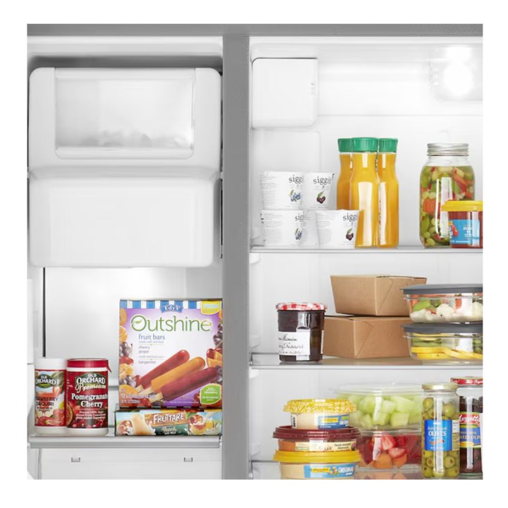 Whirlpool 24.5-cu ft Side-by-Side Refrigerator with Ice Maker ,Water and Ice Dispenser ( Fingerprint Resistant Stainless Finish )