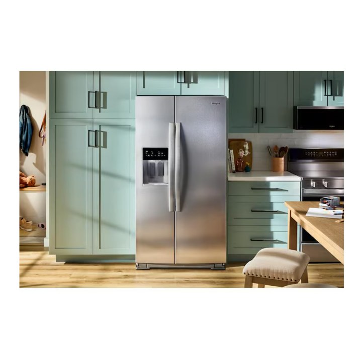 Whirlpool 28.7-cu ft Side-by-Side Refrigerator with Ice Maker ,Water and Ice Dispenser ( Fingerprint Resistant Stainless Finish )