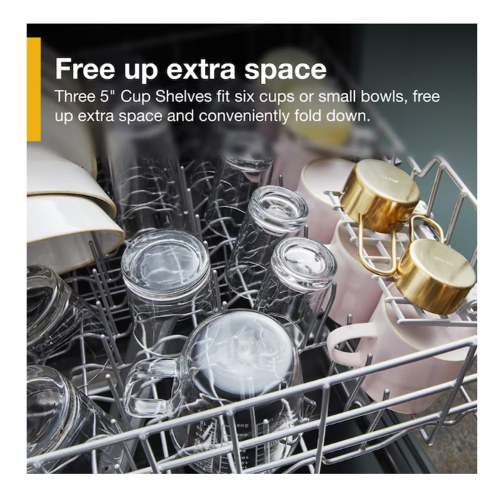 Whirlpool Eco Series 24-in Top Control Built-in Dishwasher ( White ) , 55-Decibel Standard Sound Level