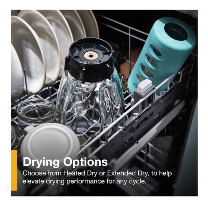 Whirlpool Eco Series 24-in Top Control Built-in Dishwasher With Third Rack ( Fingerprint Resistant Stainless Steel ) , 51-Decibel Standard Sound Level