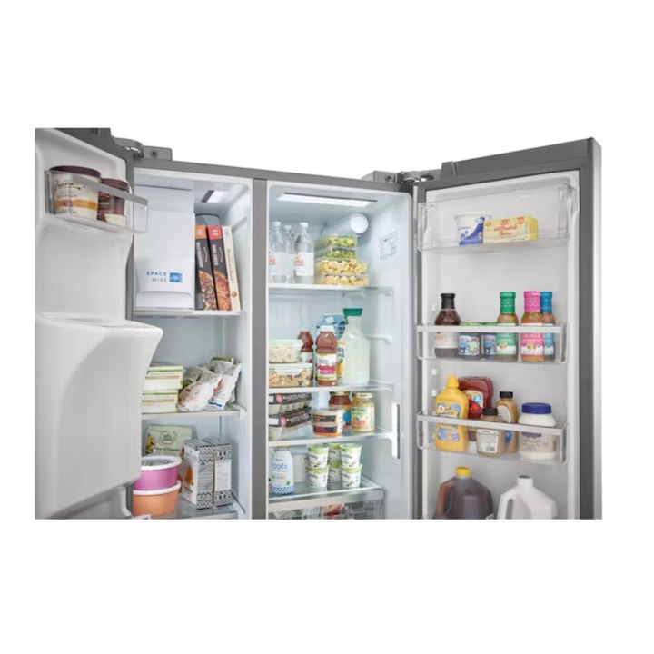 Frigidaire Gallery 22.3-cu ft Counter-Depth Side-by-Side Refrigerator with Ice Maker ,Water and Ice Dispenser ( Fingerprint Resistant Stainless Steel ) ENERGY STAR Certified