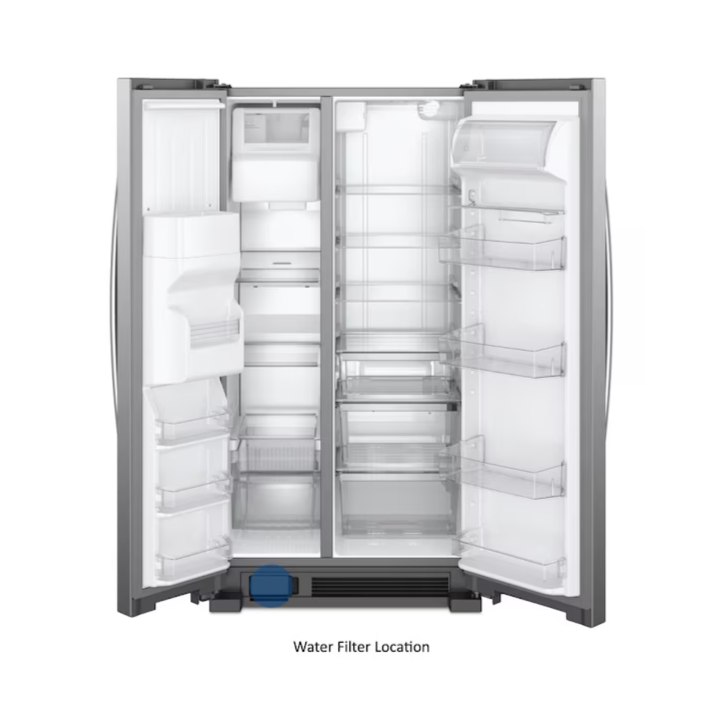 Whirlpool 24.5-cu ft Side-by-Side Refrigerator with Ice Maker ,Water and Ice Dispenser ( Fingerprint Resistant Stainless Finish )