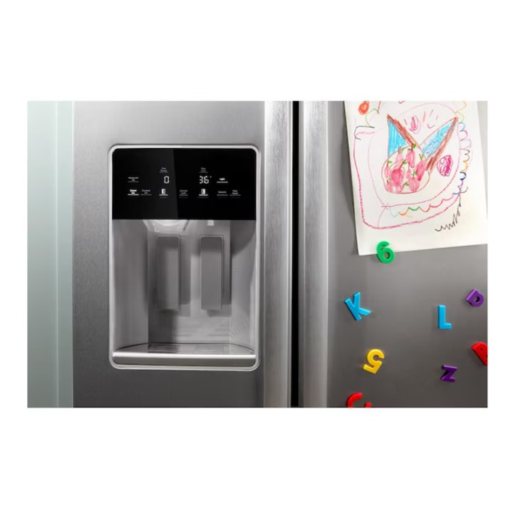 Whirlpool 28.7-cu ft Side-by-Side Refrigerator with Ice Maker ,Water and Ice Dispenser ( Fingerprint Resistant Stainless Finish )