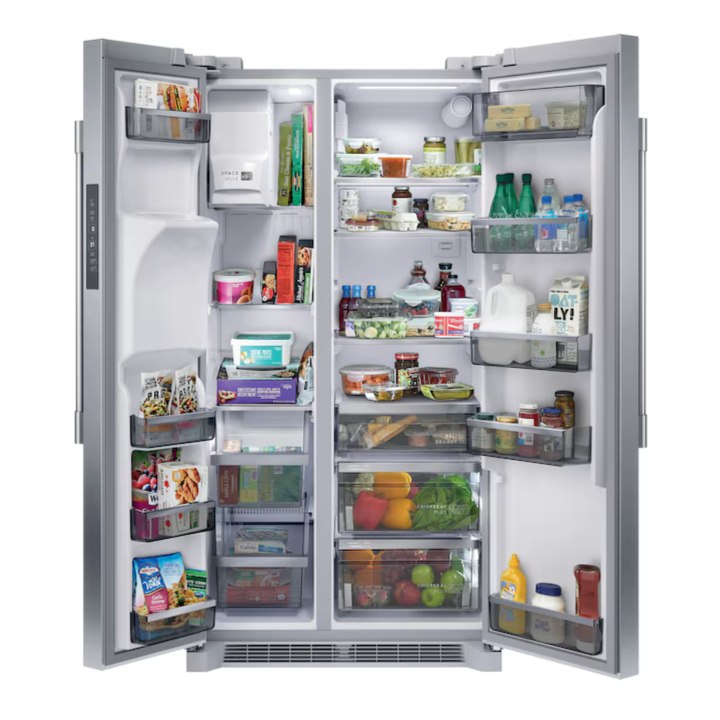 Frigidaire Professional 22.3-cu ft Counter-Depth Side-by-Side Refrigerator with Ice Maker ,Water and Ice Dispenser ( Smudge-Proof Stainless Steel ) ENERGY STAR Certified