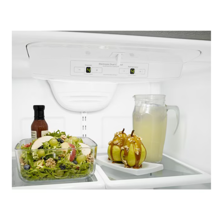 Amana 18.6-cu ft Standard-Depth Bottom-Freezer Refrigerator Ice Maker Optional (sold separately) ( White )