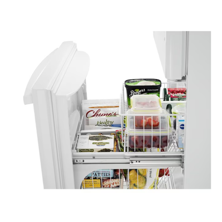 Amana 18.6-cu ft Standard-Depth Bottom-Freezer Refrigerator Ice Maker Optional (sold separately) ( White )