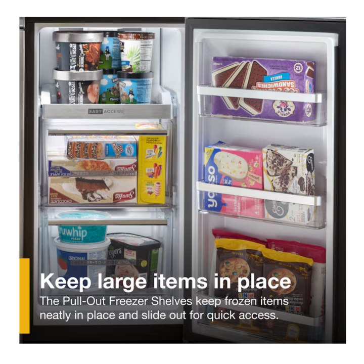 Whirlpool Counter-Depth 19.2-cu ft 4 -Door French Door Refrigerator with Ice Maker with Water and Ice Dispenser ( Fingerprint Resistant Stainless Steel )