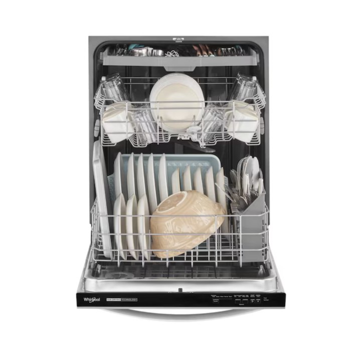 Whirlpool Eco Series 24-in Top Control Built-in Dishwasher With Third Rack ( Fingerprint Resistant Stainless Steel ) , 51-Decibel Standard Sound Level