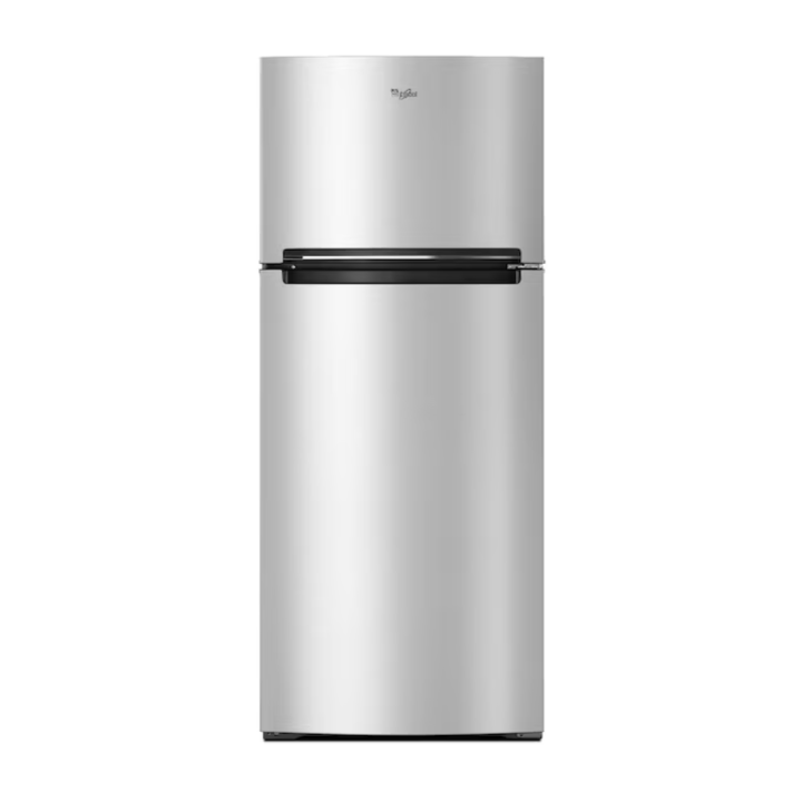 Whirlpool Flexible Storage Bin 17.6-cu ft Top-Freezer Refrigerator ( Monochromatic Stainless Steel )