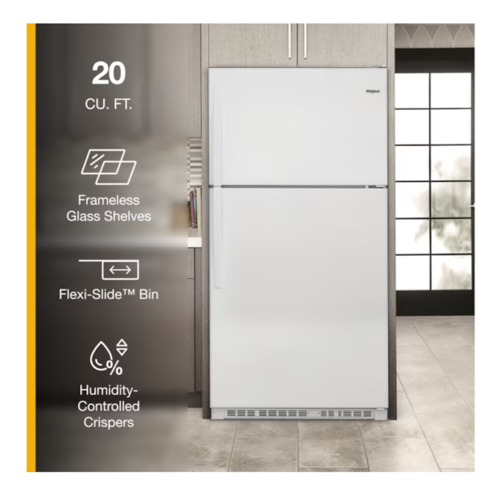Whirlpool 20.5-cu ft Top-Freezer Refrigerator ( White )