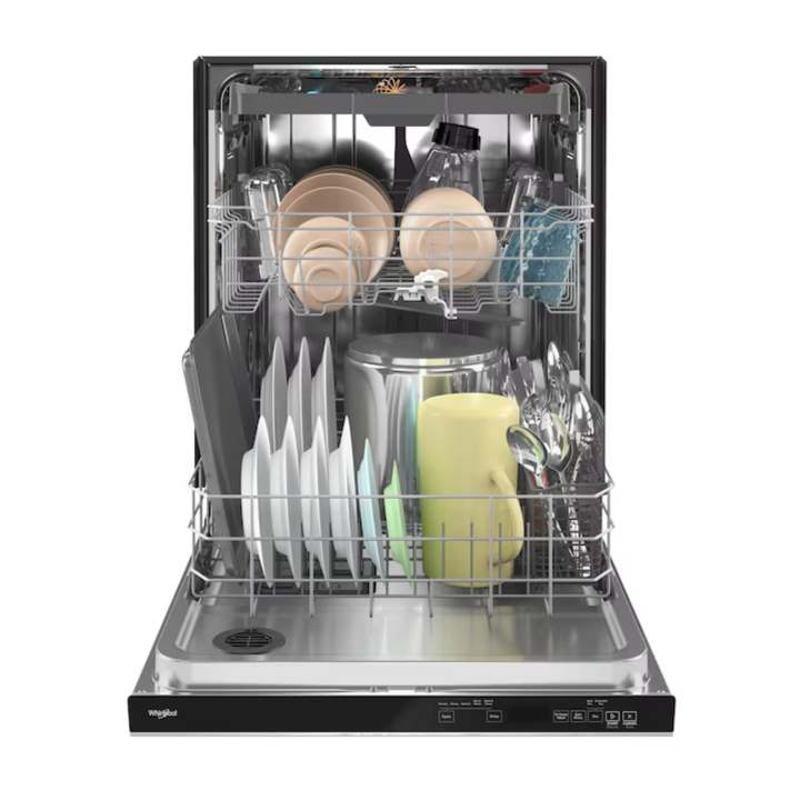 Whirlpool Eco Series 24-in Top Control Built-in Dishwasher With Third Rack ( Fingerprint Resistant Stainless Steel ) , 47-Decibel Very Quiet Sound Level