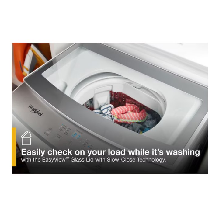 Whirlpool Stacked Laundry Center with 1.6-cu ft Top load Washer and Electric 3.4-cu ft Dryer