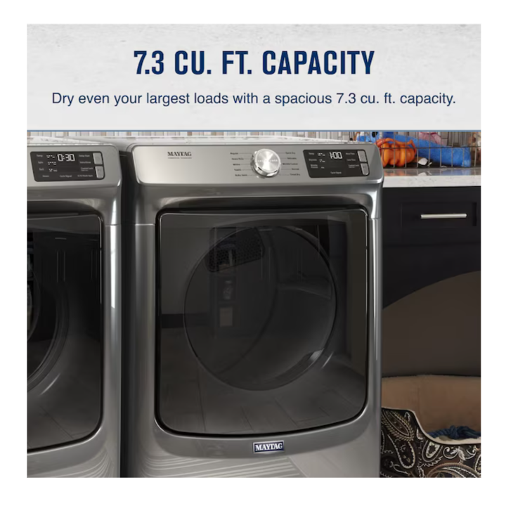 Maytag Extra Large Stackable Vented Electric Dryer ( Metallic Slate ) Energy Star Certified