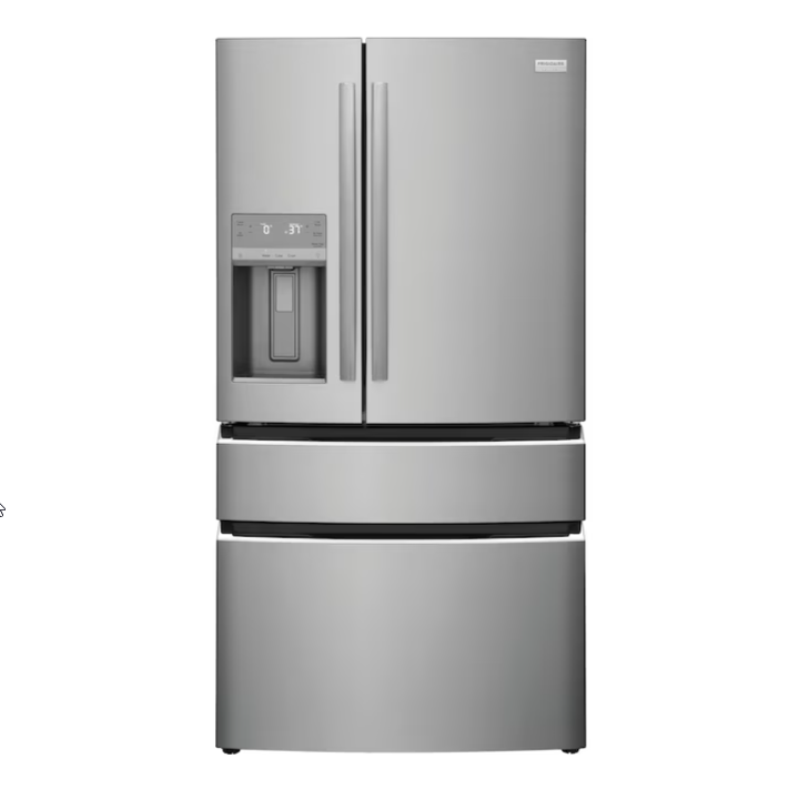 Frigidaire Gallery Standard-Depth 26.3-cu ft 4 -Door French Door Refrigerator with Ice Maker with Water and Ice Dispenser ( Fingerprint Resistant Stainless Steel ) ENERGY STAR Certified