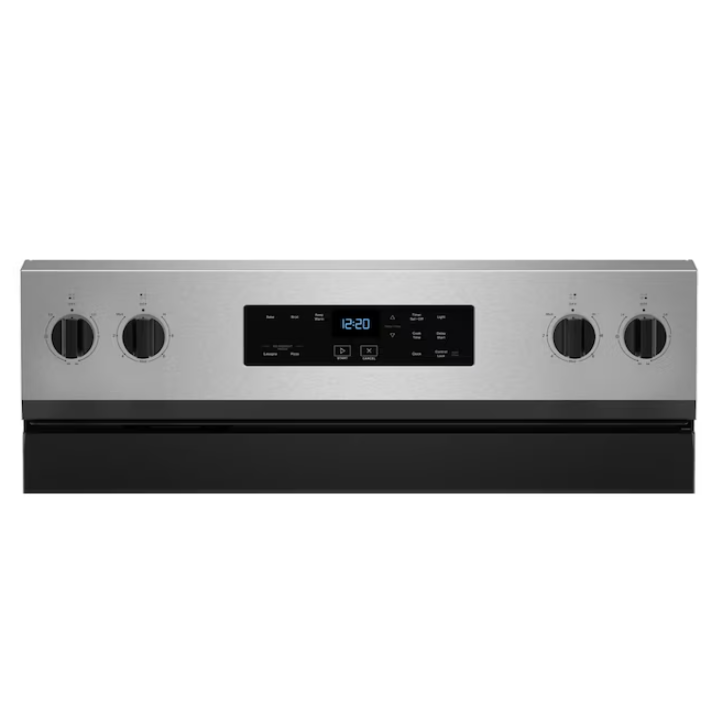 Whirlpool Flexible Cooktop 30-in Glass Top 4 burners 5.3-cu ft Freestanding Electric Range ( Stainless Steel )