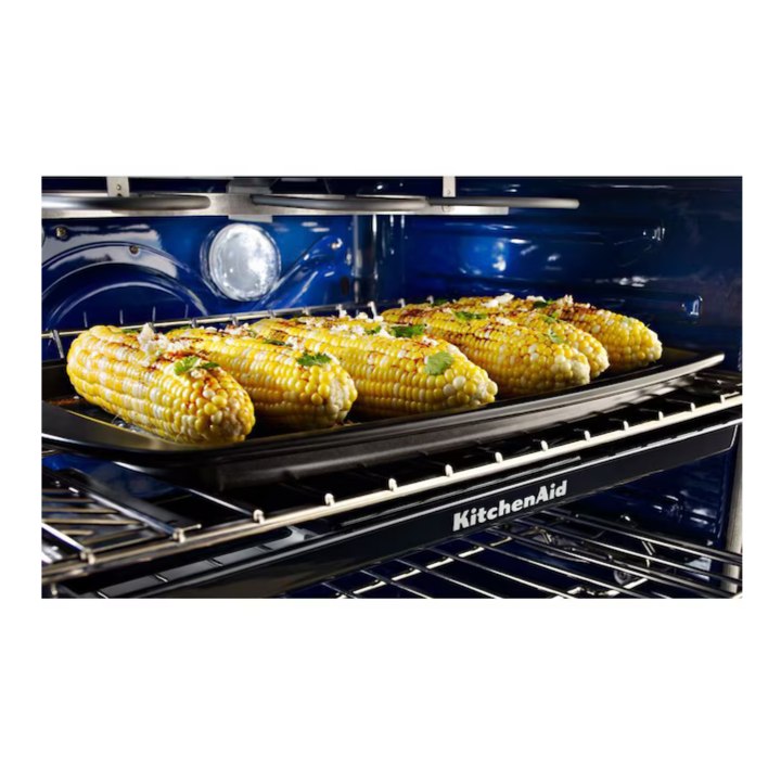 KitchenAid 30-in 4.2-cu ft / 2.5-cu ft Convection Oven Freestanding Double Oven Dual Fuel Range ( Stainless steel )