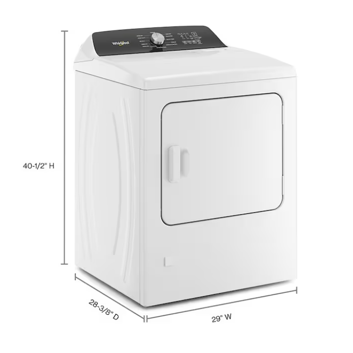 Whirlpool 4.7-4.8 cu. ft. Top Load Washer with Removable Agitator and 7 cu. ft. Electric Moisture Sensing Dryer