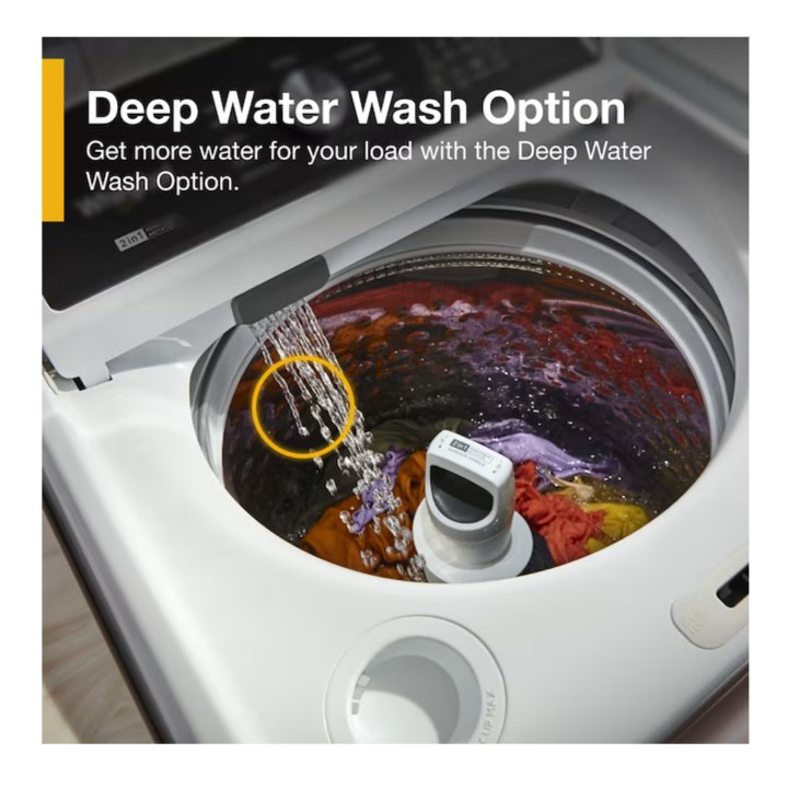 Whirlpool 4.7-4.8 cu. ft. Top Load Washer with Removable Agitator and 7 cu. ft. Electric Moisture Sensing Dryer