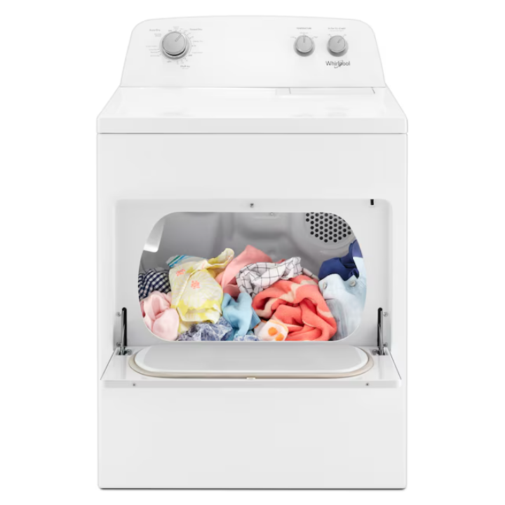 Whirlpool High Efficiency Small Top-Load Washer And Extra Large Vented Electric Dryer ( White )