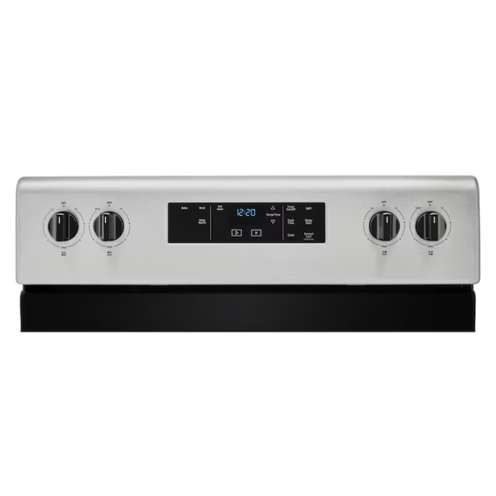 Whirlpool 30-in 4 burners 4.8-cu ft Freestanding Electric Range ( Stainless steel )