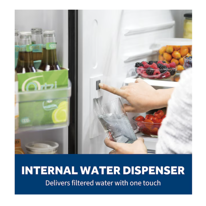 GE Standard-Depth 27-cu ft 3 -Door French Door Refrigerator with Ice Maker with Water Dispenser ( Fingerprint-resistant Stainless Steel ) ENERGY STAR Certified