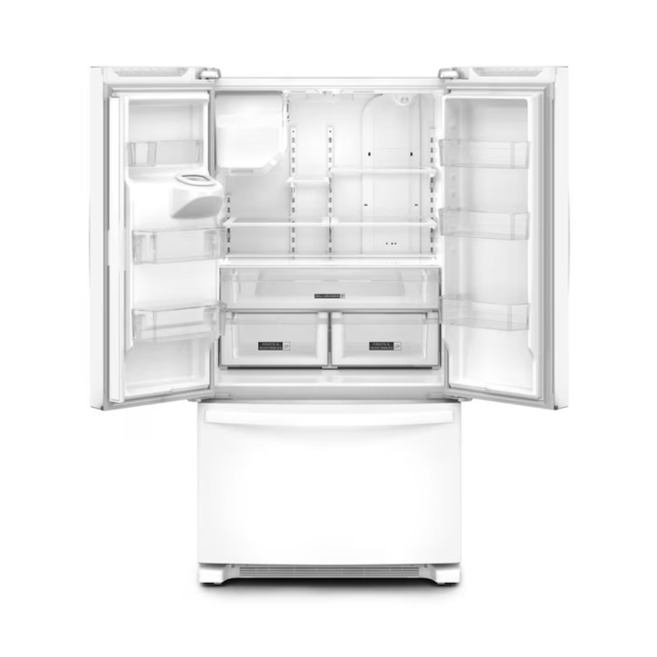 Whirlpool Standard-Depth 24.7-cu ft 3 -Door French Door Refrigerator with Ice Maker with Water and Ice Dispenser ( White ) ENERGY STAR Certified