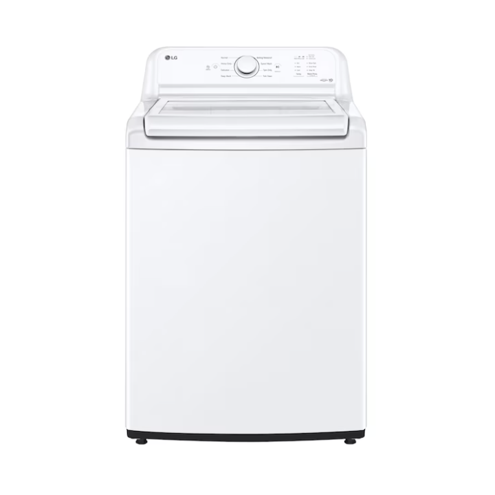 LG 4.1 cu. ft. Top Load Washer in White with 4-way Agitator, NeveRust Drum, SlamProof Glass Lid, and True Balance
