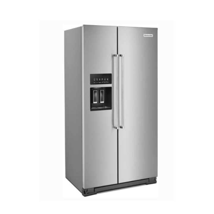 KitchenAidwith 22.6 Cu. Ft. Counter Depth Side by Side Refrigerator - Stainless Steel with PrintShield™ Finish