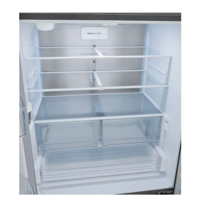LG Counter-Depth MAX 26.5-cu ft 3 -Door 36-in Wide Smart Compatible French Door Refrigerator with Ice Maker with Water Dispenser ( Stainless Steel ) ENERGY STAR Certified