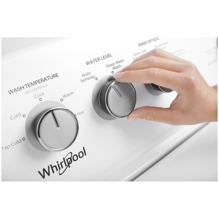 Whirlpool High Efficiency Small Top-Load Washer And Extra Large Vented Electric Dryer ( White )