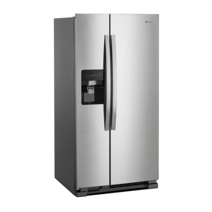 Whirlpool 21.4-cu ft Side-by-Side Refrigerator with Ice Maker ,Water and Ice Dispenser ( Stainless Steel )