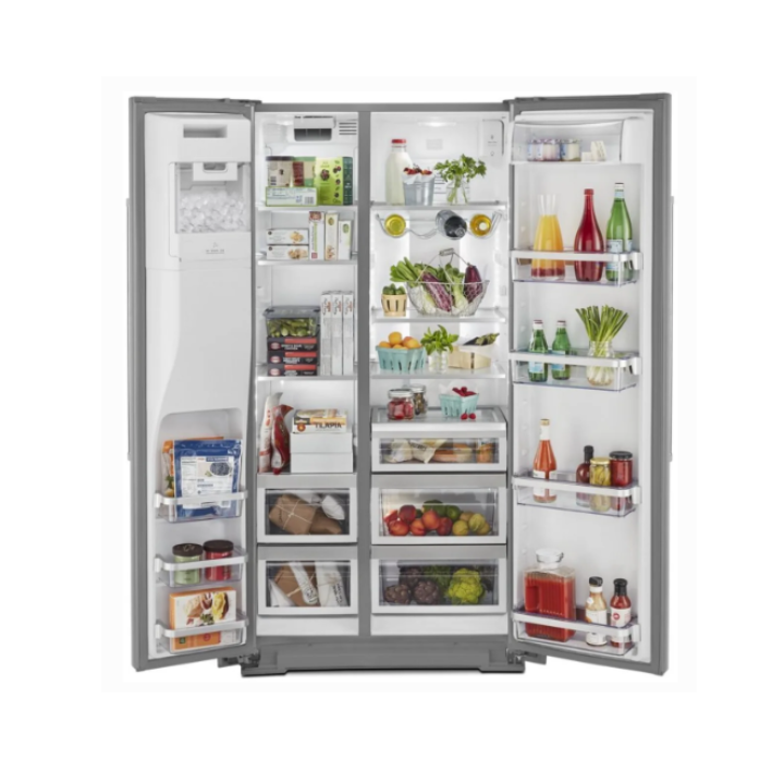 KitchenAidwith 22.6 Cu. Ft. Counter Depth Side by Side Refrigerator - Stainless Steel with PrintShield™ Finish