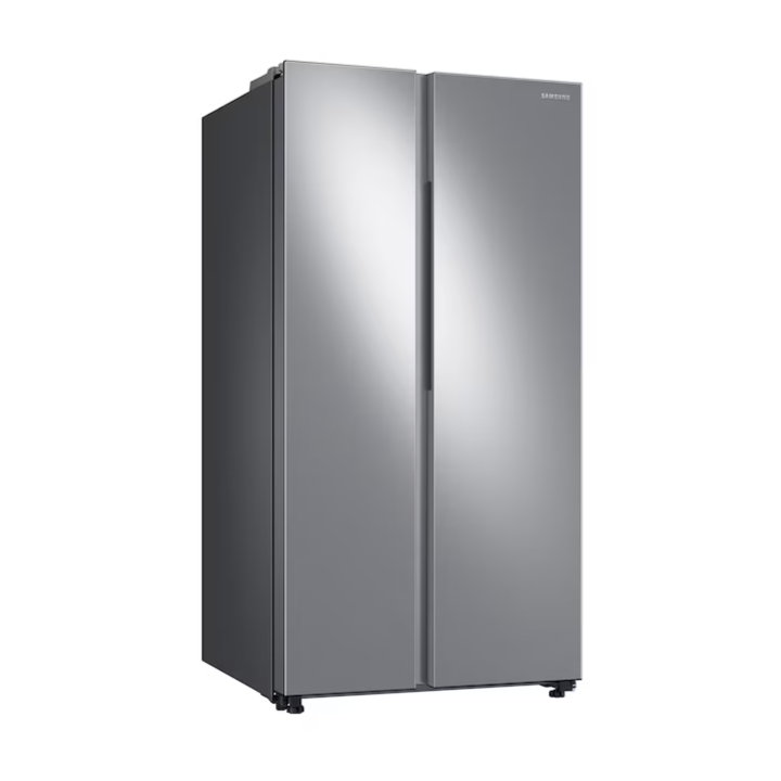 Samsung 28-cu ft Side-by-Side Refrigerator Smart Compatible with Ice Maker with Ice Dispenser ( Fingerprint Resistant Stainless Steel )