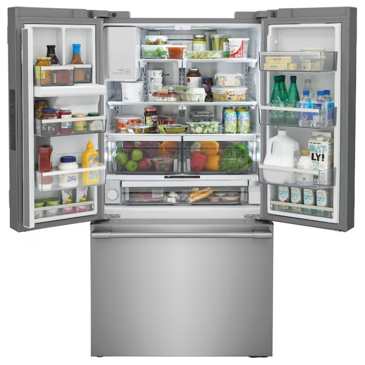 Frigidaire Professional Standard-Depth 27.8-cu ft 3 -Door 36-in Wide French Door Refrigerator with Dual Ice Maker with Water and Ice Dispenser ( Smudge-Proof Stainless Steel ) ENERGY STAR Certified