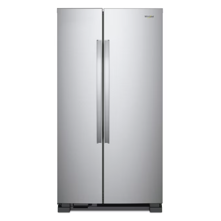 Whirlpool 25.1-cu ft Standard-Depth 36-in Wide Side-by-Side Refrigerator ( Stainless Steel )