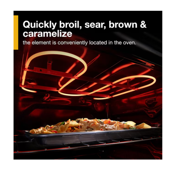 Whirlpool 30-in Glass Top 5 burners 5.3-cu ft Freestanding Electric Range ( Fingerprint Resistant Stainless Steel )